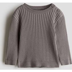 H&M Baby Ribbestrikket Genser - Beige