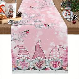 Shein Dreamy Christmas Table Runner Snowflake Gnome Design Tablecloth