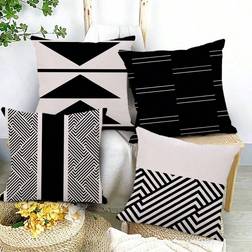 Shein Simple Geometric Design Throw Pillow Covers Set of 4 Cushion Cover