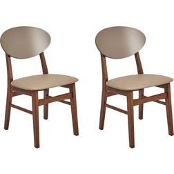 Beliani Amery Light Wood Kitchen Chair 80cm 2pcs