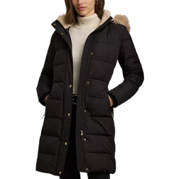 Ralph Lauren Faux-Fur Hooded Puffer Coat - Black