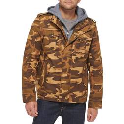 Levi's Hooded Military Jacket - Brown Camo/Sherpa Lined