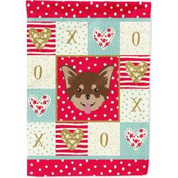 Caroline's Treasures Chihuahua Love Garden Flag 27.9x39.4cm