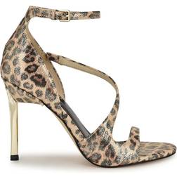 Nine West Shimmy Dress Sandals - Metallic Leopard