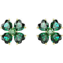 Swarovski Idyllia Stud Earrings - Gold/Green