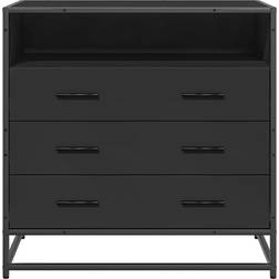 vidaXL Processed Black Chest of Drawer 70x70cm