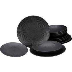 Creatable Vesuvio Black Servizio di Piatti 12pcs