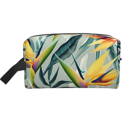 Yqxwjl Tropical Landscape Print Toiletry Bag - Grey