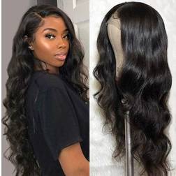 FLLG Body Wave Lace Front Wig 20 inch Natural Black