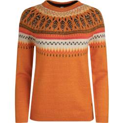 Weird Fish Lowell Fair Isle Jumper - Brick Orange