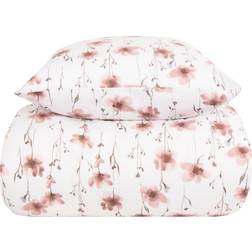 By Night Flannel Bedding Set Påslakan Rosa (200x140cm)
