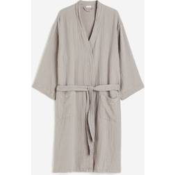 H&M Bademantel Aus Musselin - Braun