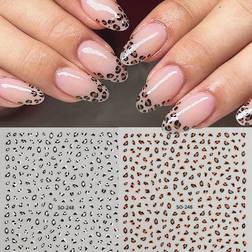 Shein 3D Leopard Print Nail Art Stickers - Autumn/Winter 2-pack
