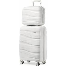 Kono Lightweight Polypropylene Hard Shell Suitcase Set