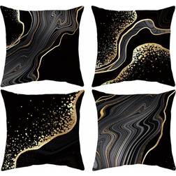 Shein Throw Pillow Covers Set of 4 Cushion Cover Black