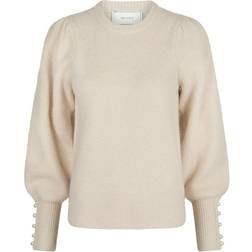 Neo Noir Angie Knit Blouse - Ivory