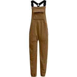 Women Warm Fleece Jumpsuit - Brown