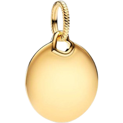 Pandora Engravable Round Tag Dangle Charm - Gold