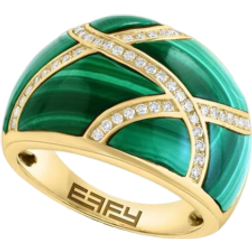 Effy Ring - Gold/Malachite/Diamonds