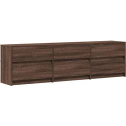 vidaXL Engineered Wood Brown Oak TV Bench 180x50cm