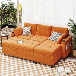 AECOJOY 3-in-1 Convertible Sleeper Sofa 3 Seater