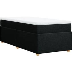 vidaXL Ramsäng Med Madrass Svart 100x200 cm Kontinentalsäng