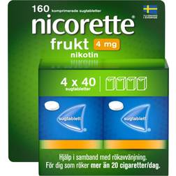 Nicorette Frukt Sugtablett 4mg 160 st Sugtablett