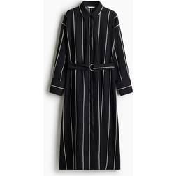 H&M Belted Shirt Dress - Black