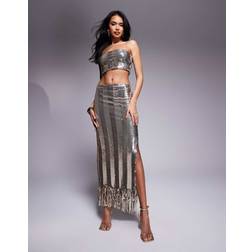 Vesper Sequin Midaxi Skirt - Gold