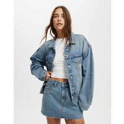 Cotton On Original Denim Jacket - Mid Blue