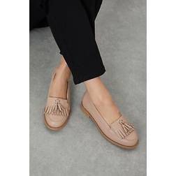 Dorothy Perkins Wide Fit Leigh Fringe Loafers - Taupe