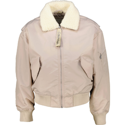 Calvin Klein Bomber Aviatore Beige Da Donna