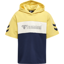 Hummel Kid's Cloud Short Sleeve Hoodie - Black Iris