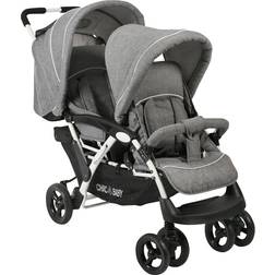 CHIC 4 BABY Syskonvagn DUO Grå/Hvit