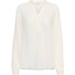 Kaffe Mathilde Notch Neck Top Blouse - White