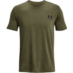 Under Armour Men's Left Chest Logo Short Sleeve T-shirt - Marine OD Green/Black