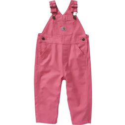 Carhartt Girl's Loose Fit Canvas Bib Overalls - Pink Lemonade