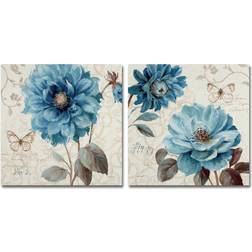 Ophelia & Co A Blue Note Blue/Beige Wall Decor 18x18" 2