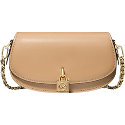 Michael Kors Mila Small Leather Shoulder Bag - Camel