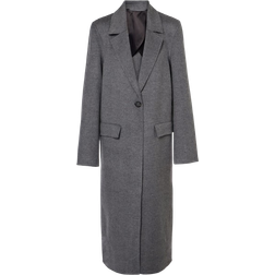 Toteme Classic Double Wool Coat - Mid Grey Melange