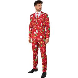 OppoSuits Christmas Red Icons Light Up Kostym