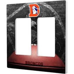 Keyscaper Denver Broncos Legendary Design Double Rocker Lightswitch Plate