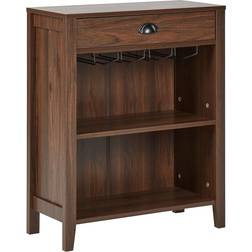 Beliani Traditional Elegant Dark Wood Storage Cabinet 66x80cm