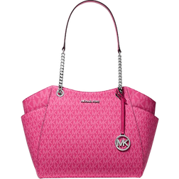 Michael Kors Jet Set Large Signature Logo Shoulder Bag - Dragonfruit