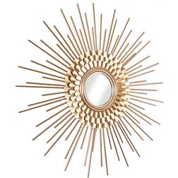 Romimex Sun Circular Golden Väggspegel 80cm