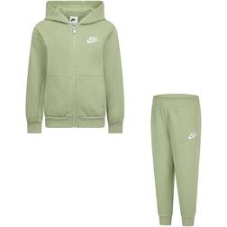 Nike Little Kid's Full Zip Club Hoodie Set - Oil Green (86L445-EF2)