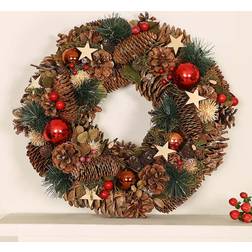 Dibor Stars Wreath Multicolour Decoration 91.4cm