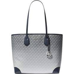 Michael Kors Eva Large Ombré Signature Logo Tote Bag - Navy