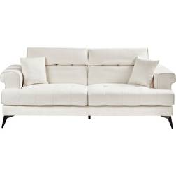 Beliani Modern White Soffa 214cm 3-sits