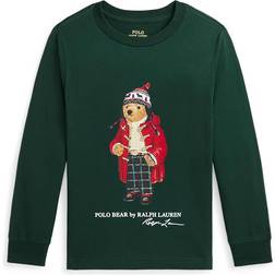 Ralph Lauren Kid's Polo Bear Cotton Jersey Long-Sleeve Tee - College Green (629103)